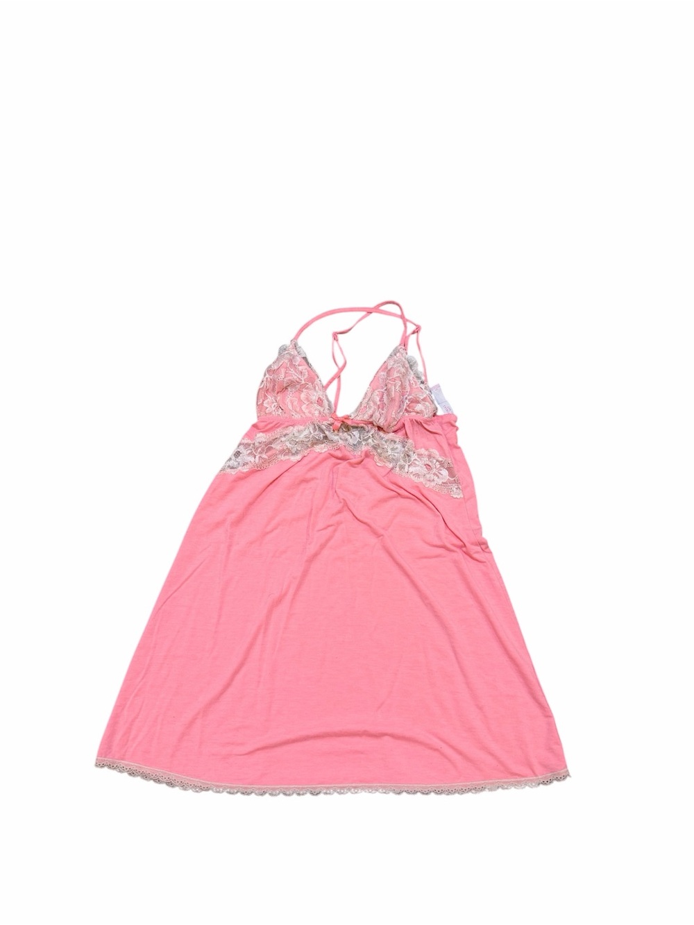 Vintage 2000s Victoria’s Secret Pink Lace Babydoll Nightgown Slip Dress